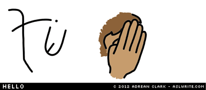 How to write in asl gloss